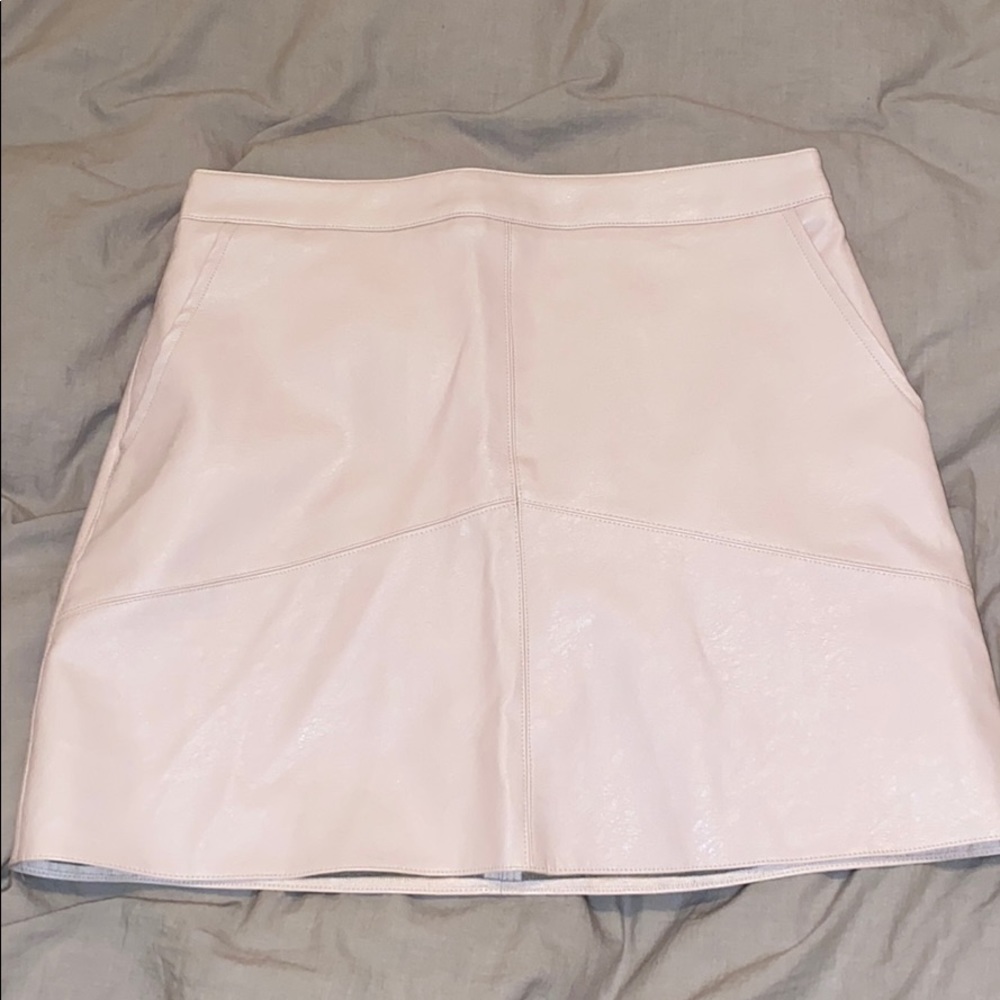 Light Pink Leather Skirt